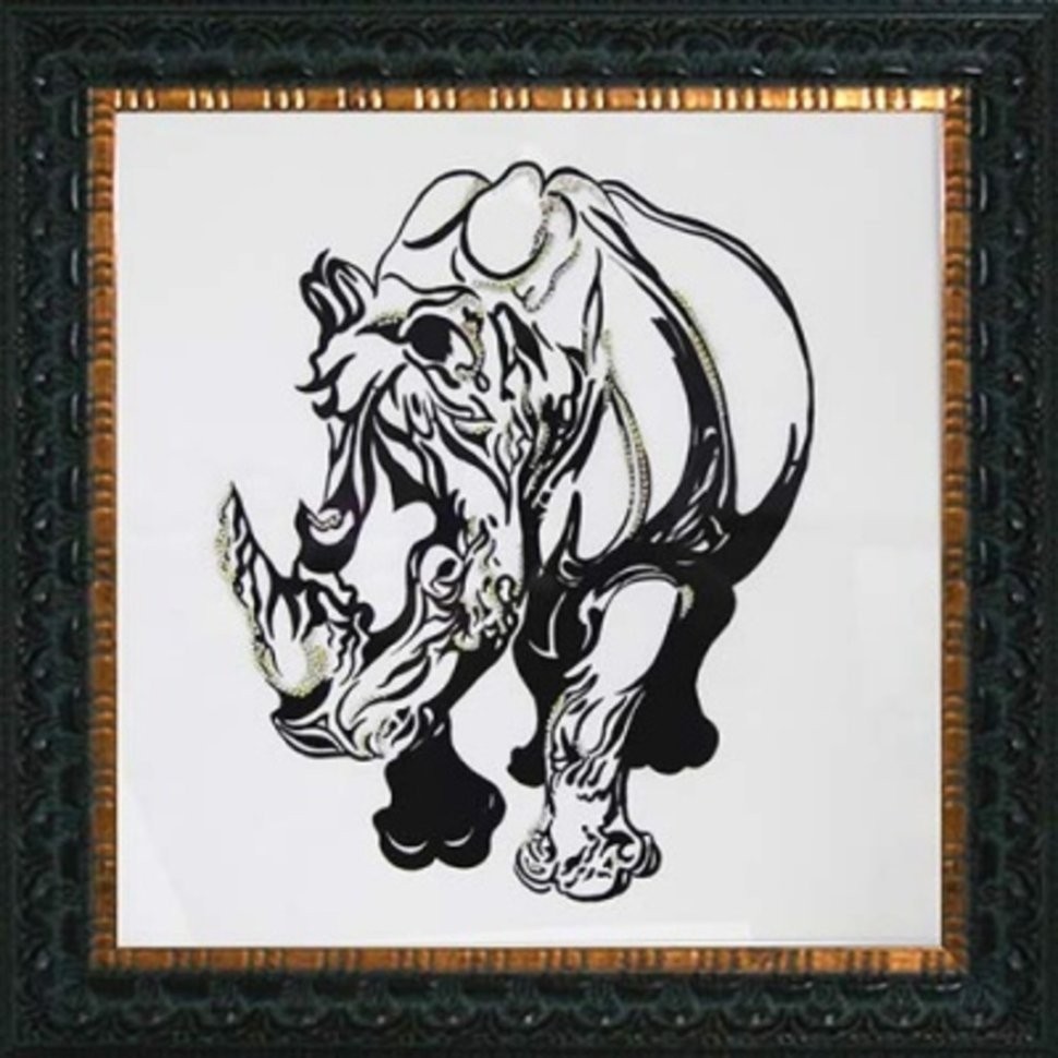 Картина Картина Swarovski "Носорог" с кристаллами Swarovski (1826)