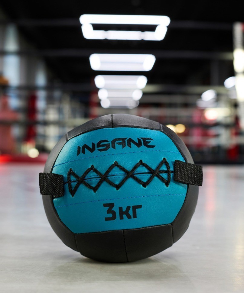 Медбол INSANE IN24-WB100, 3 кг, голубой (2111035)