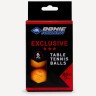 Мяч для настольного тенниса Donic 3* Exclusive, оранжевый, 6 шт. (2111837)