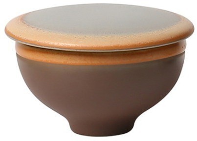 Чаша с крышкой L9287-MO, 8,5 см, каменная керамика, Brown, ROOMERS TABLEWARE