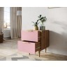 Тумбочка с двумя ящиками Line LN07/GR1/pink-ET