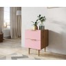 Тумбочка с двумя ящиками Line LN07/GR1/pink-ET