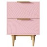Тумбочка с двумя ящиками Line LN07/GR1/pink-ET