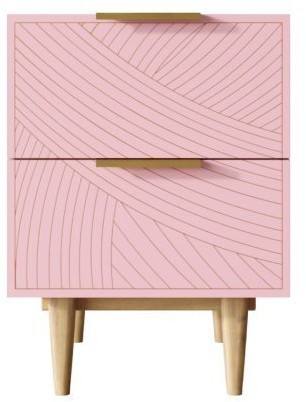 Тумбочка с двумя ящиками Line LN07/GR1/pink-ET