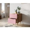 Тумбочка с двумя ящиками Line LN07/GR1/pink-ET