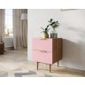 Тумбочка с двумя ящиками Line LN07/GR1/pink-ET