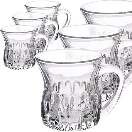 Набор кружек 6 пр, 140 мл, стекло (9006-1)