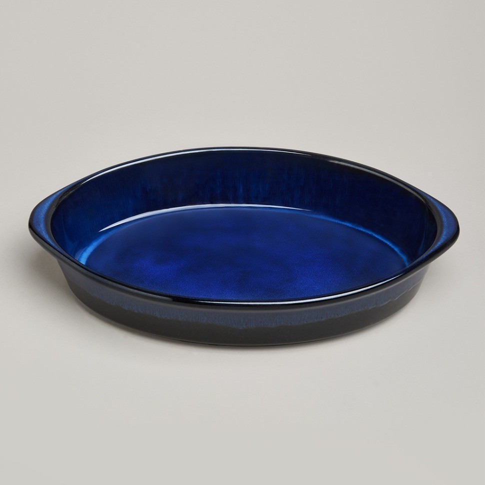 Форма для запекания овальная reactive blue 37*22*7 см 2500 мл Agness (780-129)