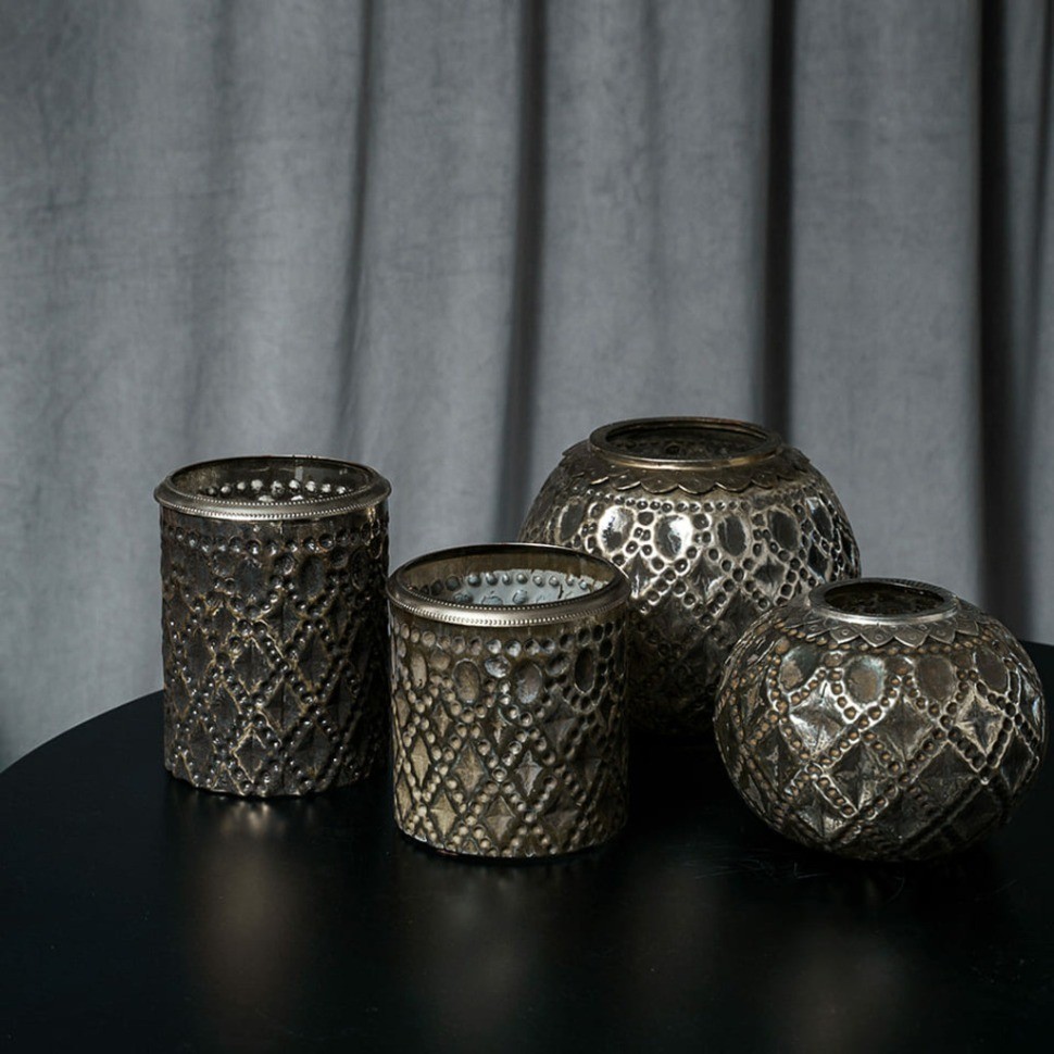 Подсвечник Ksa/5482, 17, стекло, металл, black gold, ROOMERS FURNITURE