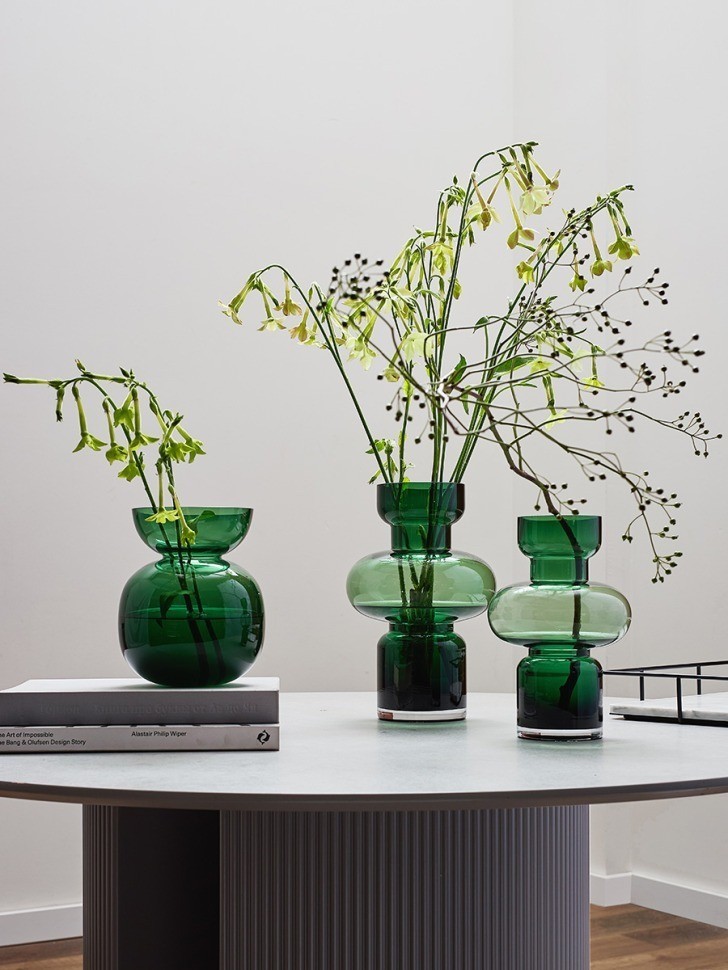 Ваза florum, 30 см, изумрудная (79374)