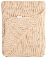 Плед вязаный бежевого цвета essential, 130х180 см (63265)