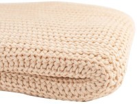 Плед вязаный бежевого цвета essential, 130х180 см (63265)