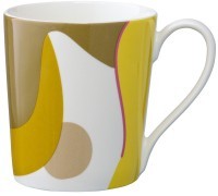 Кружка горчичного цвета с авторским принтом из коллекции freak fruit, 350мл (73578)