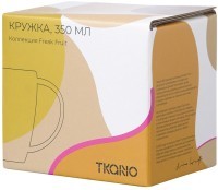 Кружка горчичного цвета с авторским принтом из коллекции freak fruit, 350мл (73578)