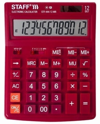 Калькулятор настольный Staff STF-444-12-WR 12 разрядов 250465 (86064)