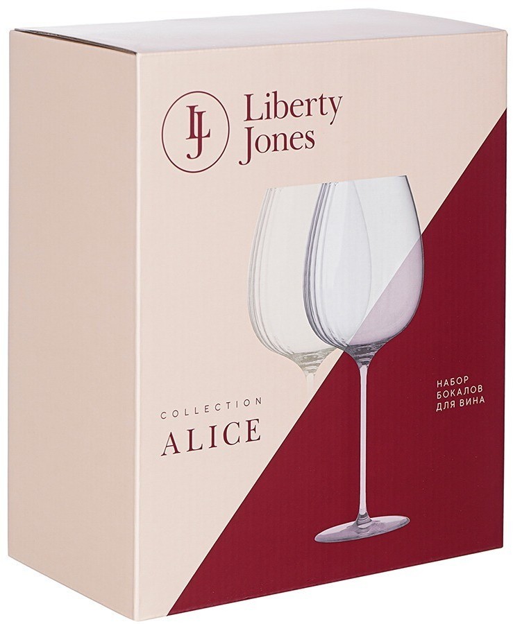 Набор бокалов для вина alice в подарочной упаковке, 800 мл, 2 шт. (76600)