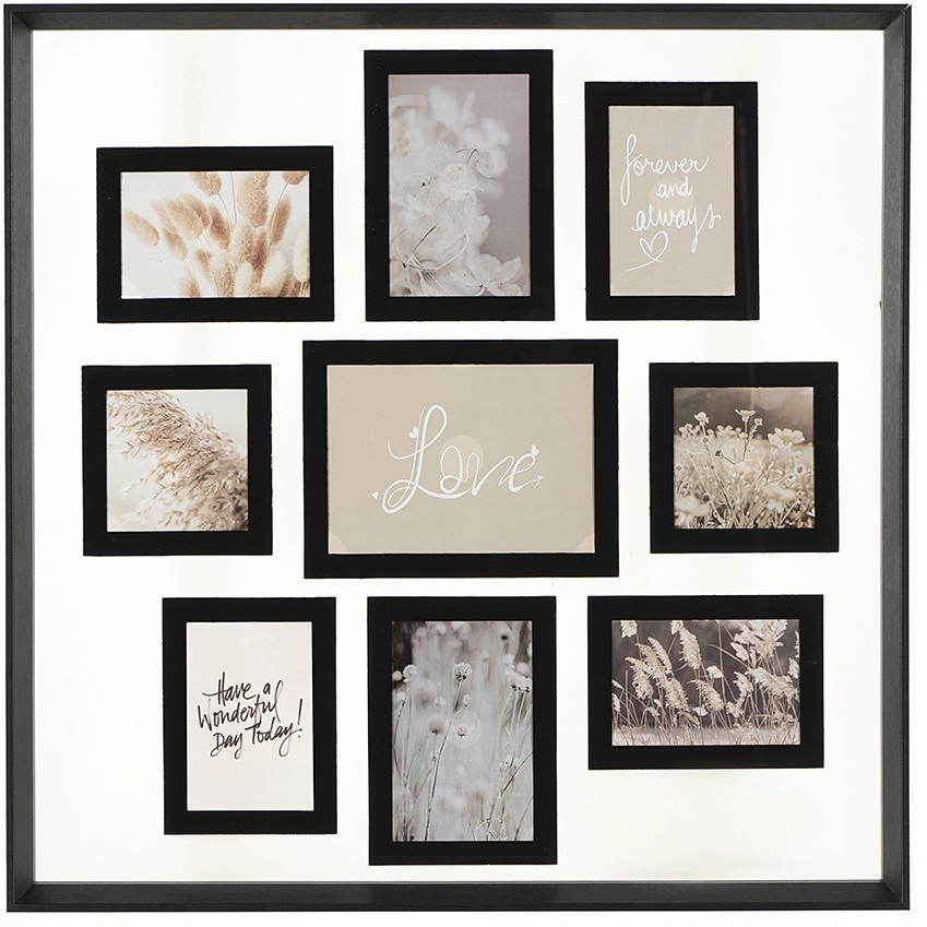 Рамка для фотографий pleasant moments, 57х57 см, белая/черная (76267)