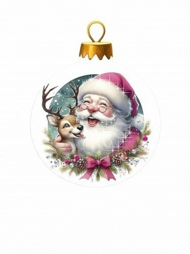 Новогодний шар Ледяное дыхание с кристаллами Swarovski (3129)