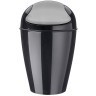 Корзина для мусора с крышкой del, 5 л, черная (60382)