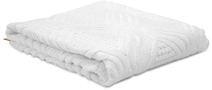 Полотенце банное белое, с кисточками цвета карри из коллекции essential, 70х140 см (75401)