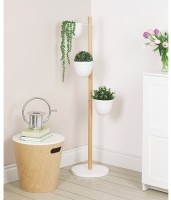 Подставка для растений floristand, белая/натуральное дерево, 3 горшка (67657)