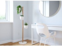 Подставка для растений floristand, белая/натуральное дерево, 3 горшка (67657)