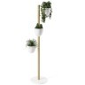Подставка для растений floristand, белая/натуральное дерево, 3 горшка (67657)