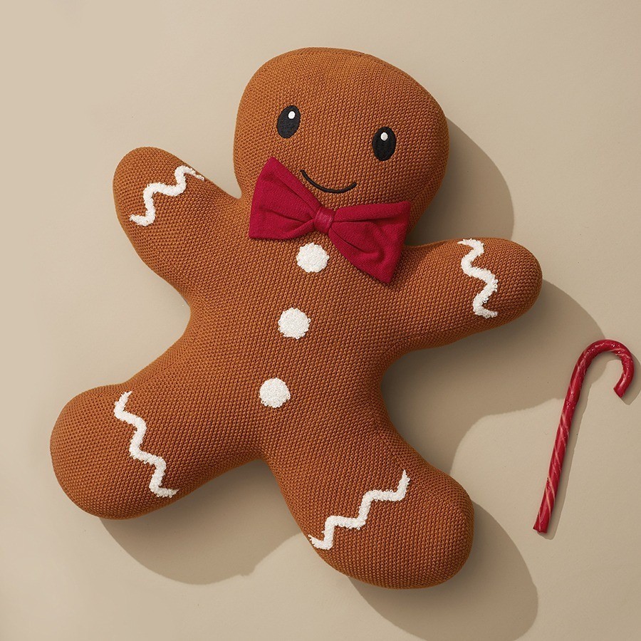 Подушка вязаная classy gingerbread из коллекции new year essential, 38х44 см (77722)
