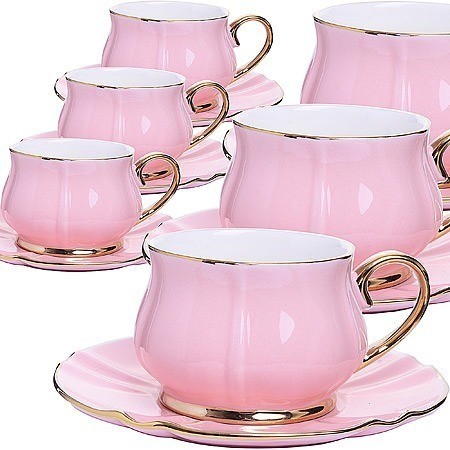 Чайный сервиз на 6 персон фарфор 12 предметов 200 мл LORAINE (30531)