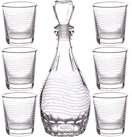 Набор д/вина 7пр. "Мираж" графин+6 стаканов (1231-Г)