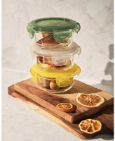 Набор контейнеров для запекания и хранения круглые с крышками на защелках, 3 шт. (77587)