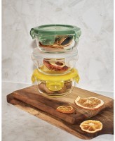 Набор контейнеров для запекания и хранения круглые с крышками на защелках, 3 шт. (77587)