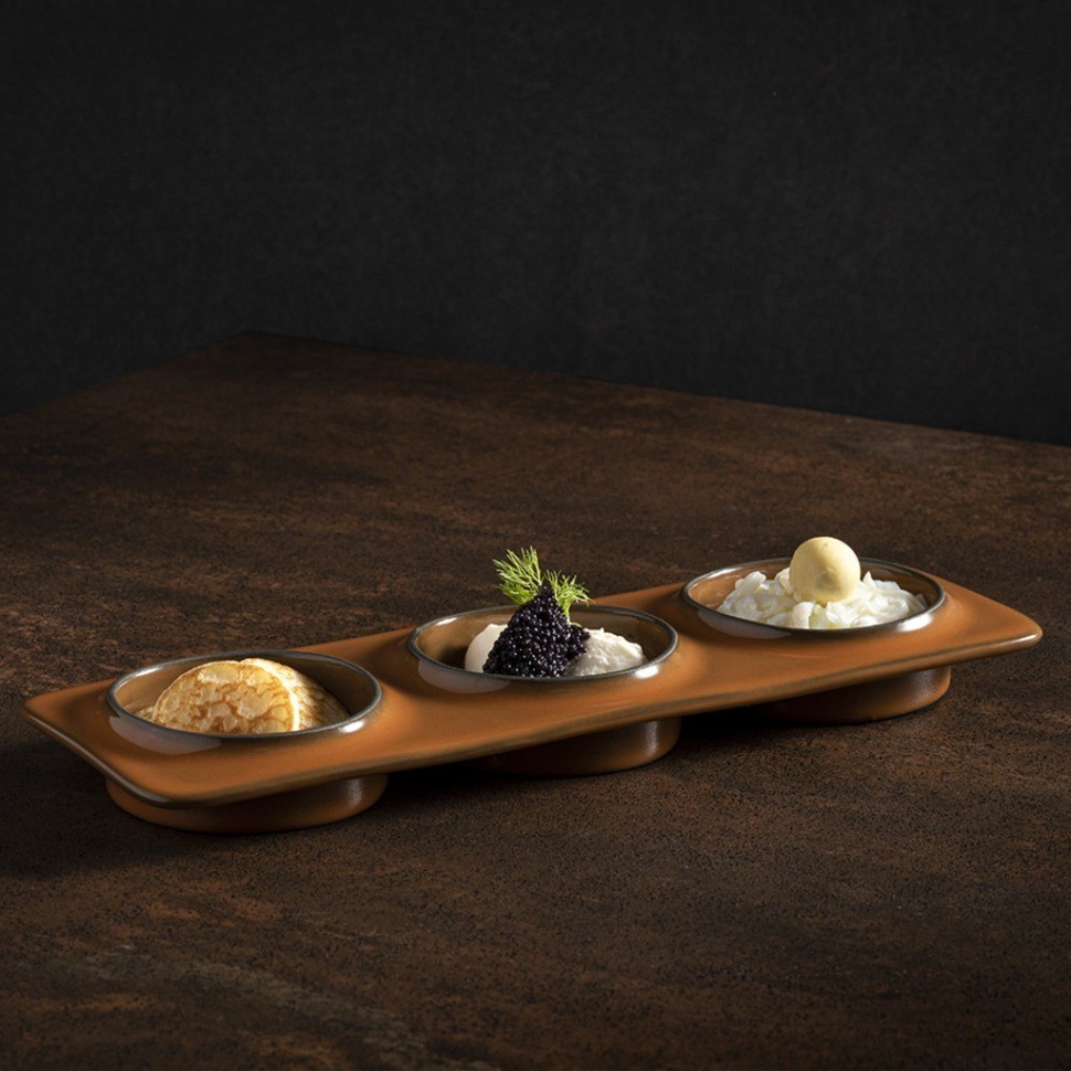 Менажница 1ABD191E-CAR(1ABD191E-01816I), керамика, DARK  CARAMEL, Costa Nova