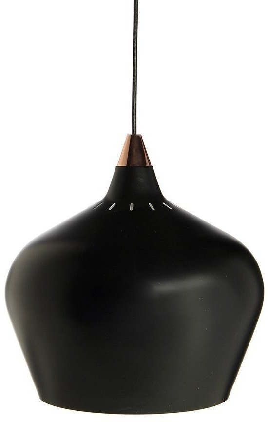 Лампа подвесная cohen small, 15хD16 см, черная матовая, черный шнур (67988)