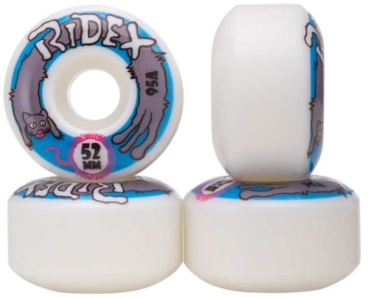 Комплект колес для скейтборда 52x32 мм, 95A, белый (2111125)