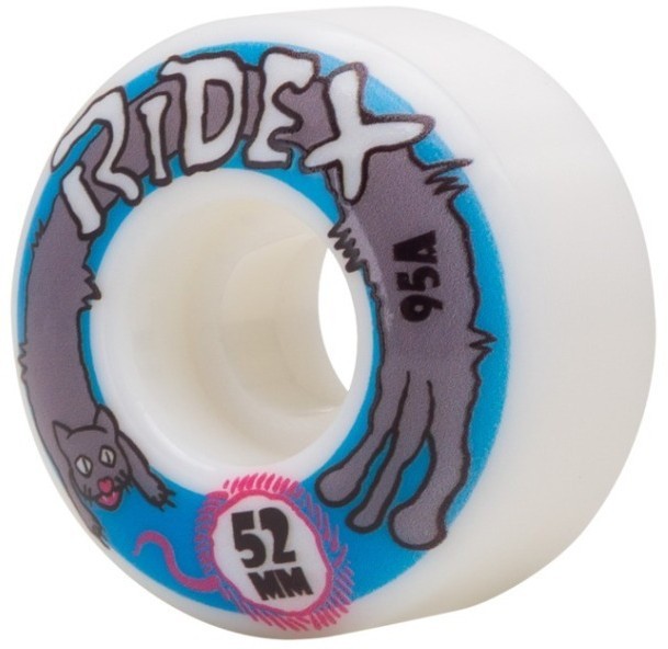 Комплект колес для скейтборда 52x32 мм, 95A, белый (2111125)