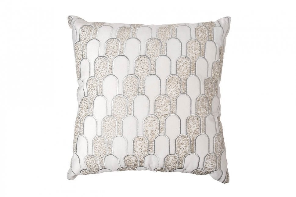 Подушка с вышивкой, бисером "Ожерелье" сереб.50*50см (TT-00010982)