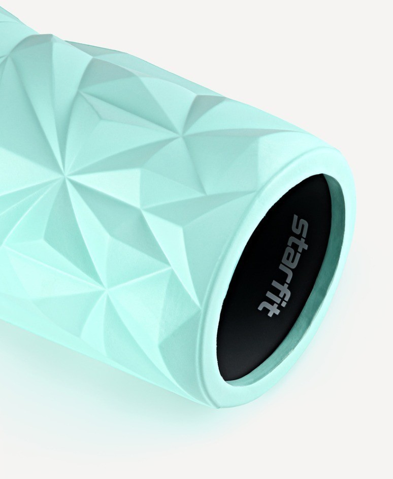 Ролик массажный STARFIT FA-507, EVA/PP, средняя жесткость, 32,5x12,5 cм, мятный/серый (2103719)