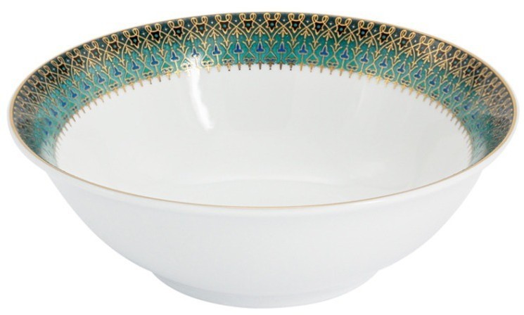 Обеденный сервиз Бухара зелёный, 6 персон, 27 предметов - AL-K2425-Y6/27-MI Anna Lafarg Midori