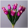 Букет искусственный из 9 тюльпанов длина=39см , цвет кармин мал.уп.=24шт Lefard (535-345)