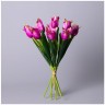 Букет искусственный из 9 тюльпанов длина=39см , цвет кармин мал.уп.=24шт Lefard (535-345)