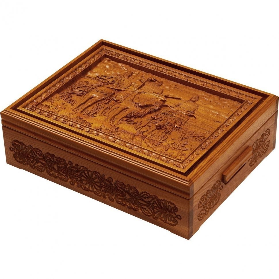 Настоящее "Русское лото - Богатыри" в шкатулке из мореного ясеня (29962)