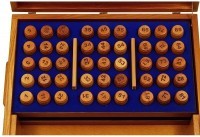 Настоящее &quot;Русское лото - Богатыри&quot; в шкатулке из мореного ясеня (29962)