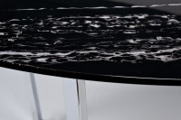 Стол журнальный овальный черный / хром 120*65*41см (TT-00011722)