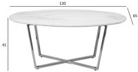 Стол журнальный овальный черный / хром 120*65*41см (TT-00011722)