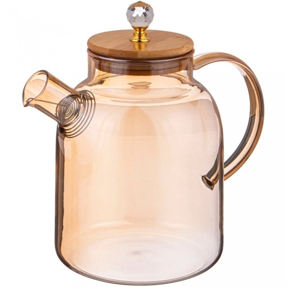 Чайник заварочный agness "amber" 1700 мл. цвет:янтарный (889-116)