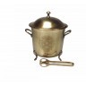 Емкость для льда с щипцами 10650-S-NIC/AB, латунь, Antique brass, ROOMERS TABLEWARE