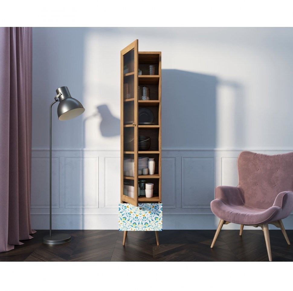 Буфет Berber одностворчатый с ящиком принт 46 арт BB48/Print_46-ET