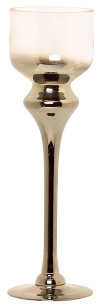 Подсвечник прозрачный с дымчатым Д12В40 (TT-00000758)