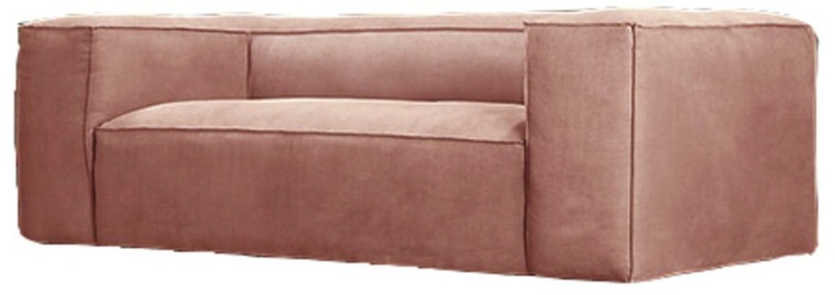 Диван Салмон NSSF-5065E-C2-60, каркас дуб, обивка лен, pink, RESTORATION HARDWARE